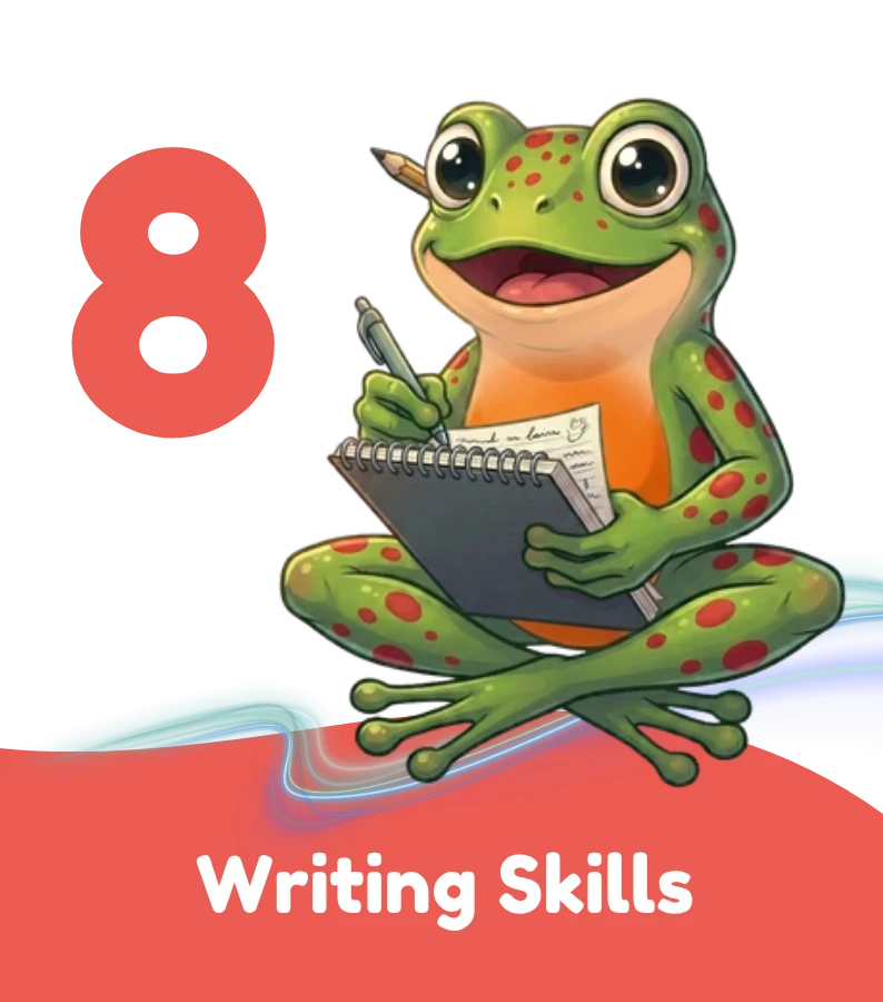 Writing frog — tool 8